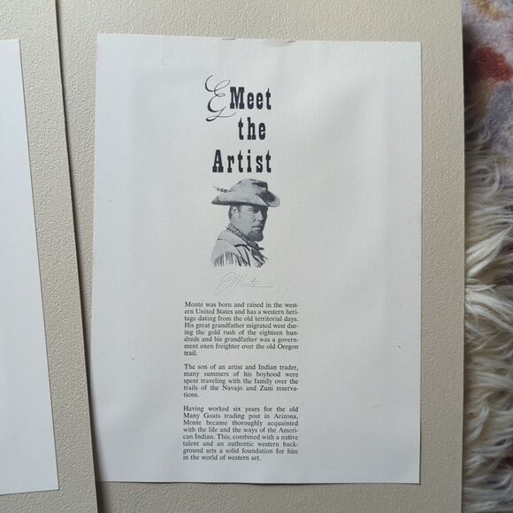 Vintage Monte Van Horne Lithograph Native American Joey Roadrunner Little Blue - Picture 7 of 7